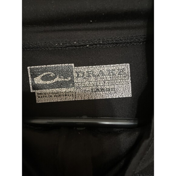 Drake Waterfowl 1/4 Zip Shirt Mens Large Black Green Pullover Base Tiny Flaw - Picture 3 of 9